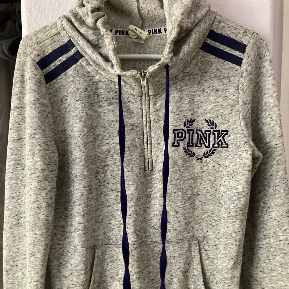 VS PINK Half Zip Pull Over Hoodie